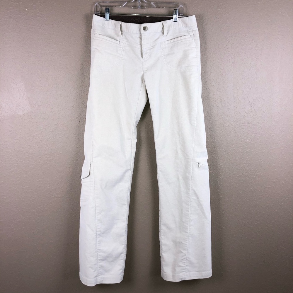 Athleta 10 Tall Cream Corduroy Dipper Hiking Pants